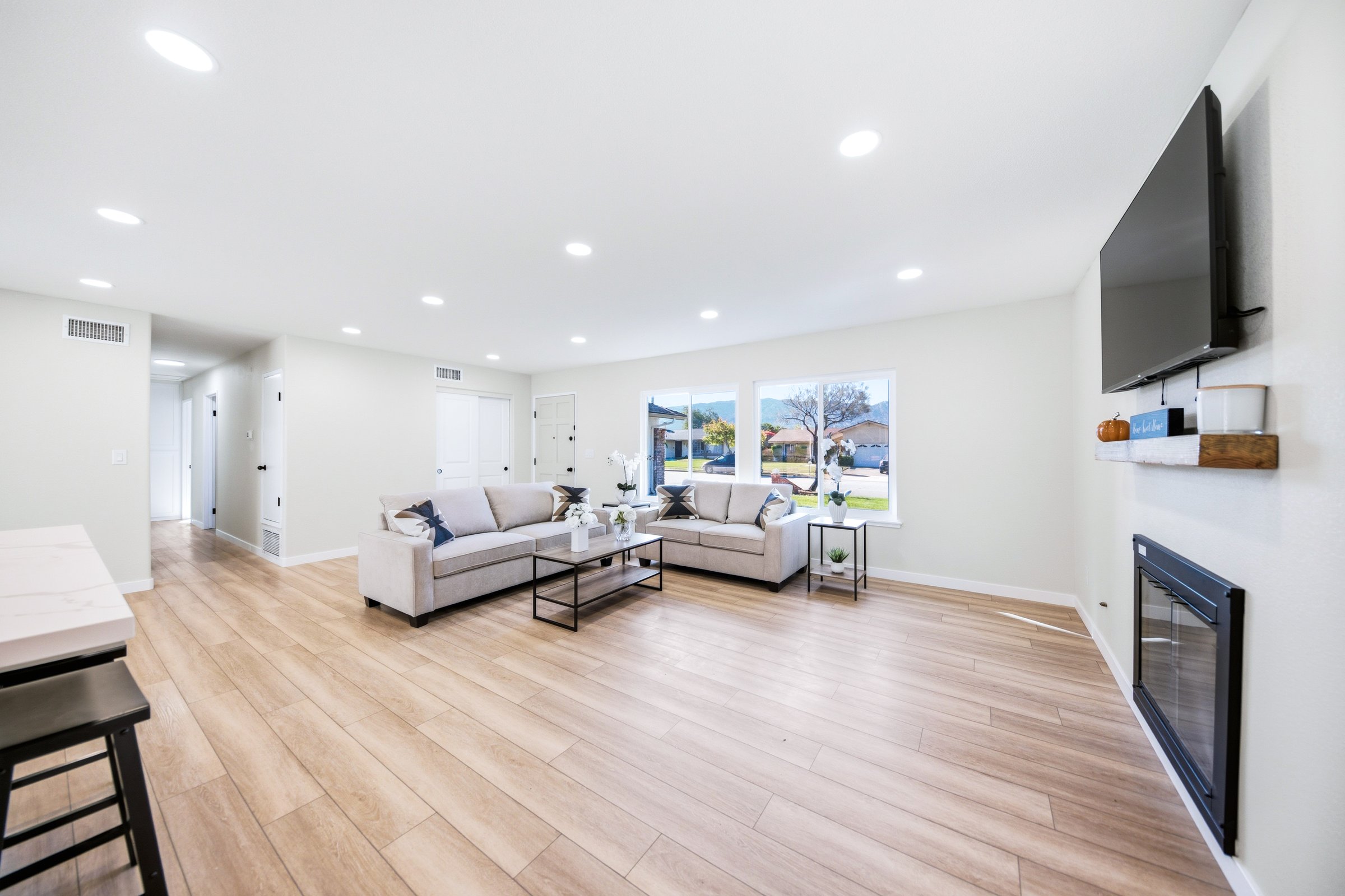 Living room with natural light